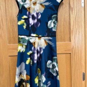 Dress Barn Black and Lime Green Dress